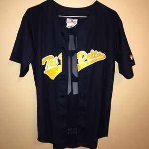 Navy Tri Delta baseball jersey
